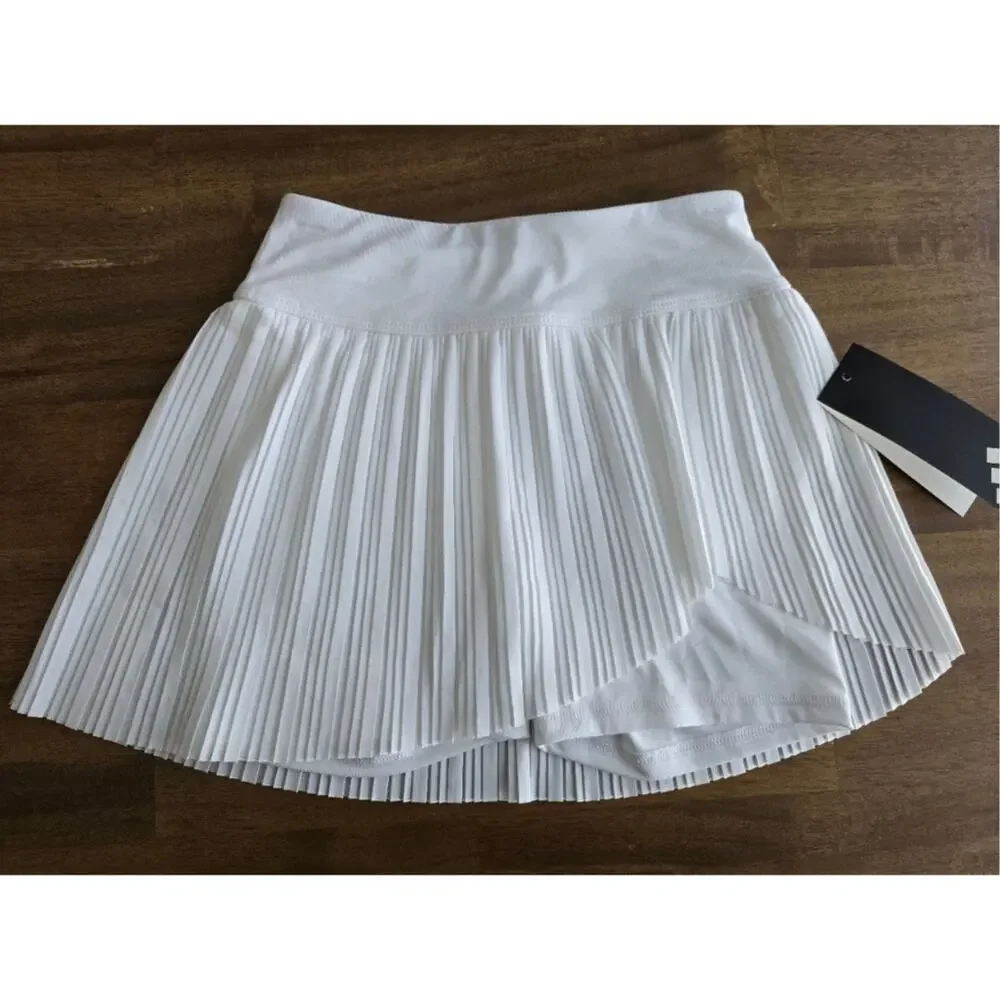 Adidas Girls Woven Pleated Skort NWT Size Small (7/8) White